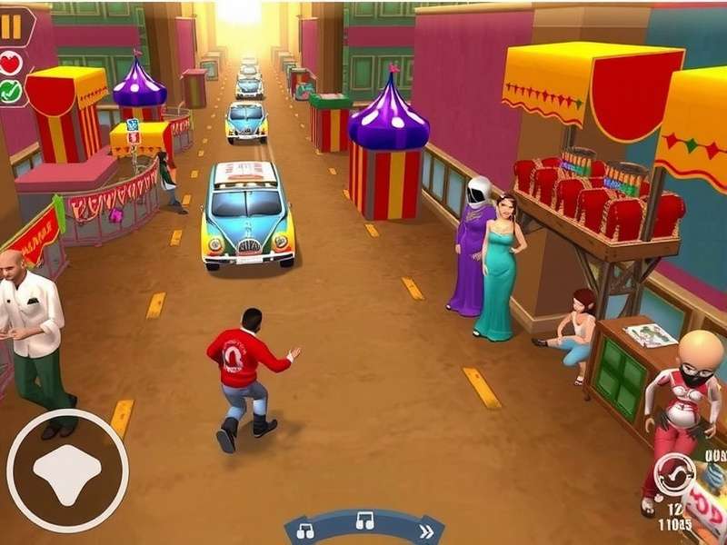 Holi Hulla colorful combat in Masala Rush Holi Hulla gameplay screenshot